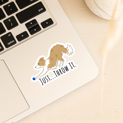 Just Throw It Border Collie Sticker