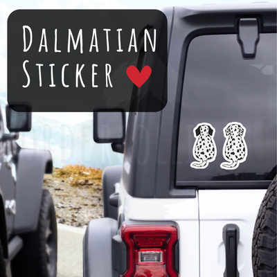 Dalmatian Behind Sticker
