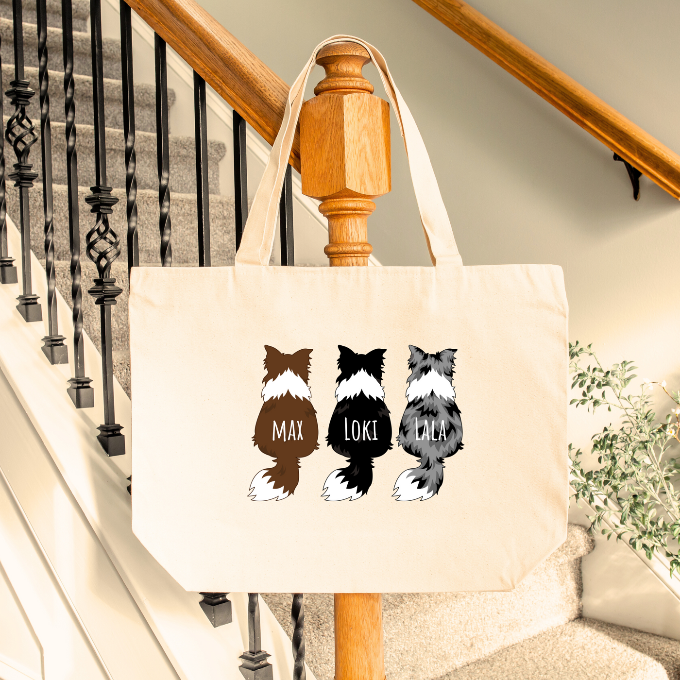 Personalized Border Collie Totel Bag