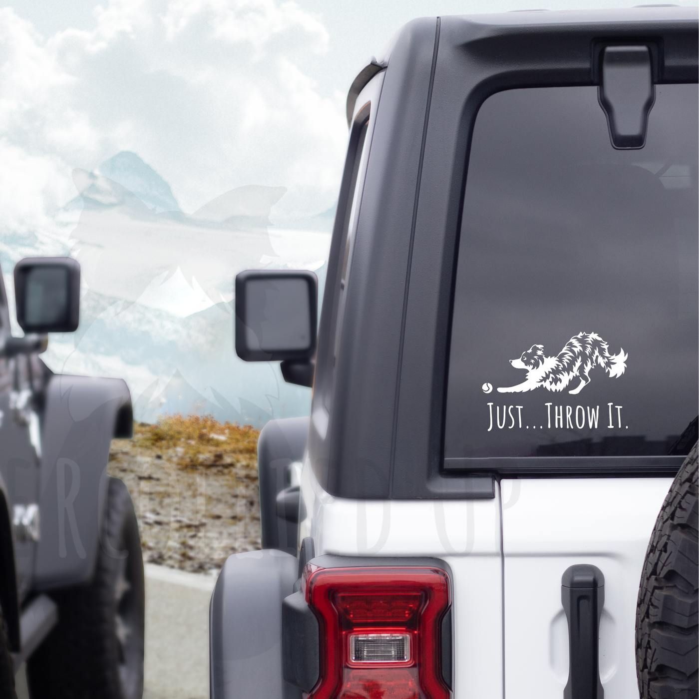 Just Throw It Border Collie Decal