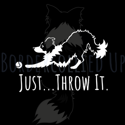 Just Throw It Border Collie Decal