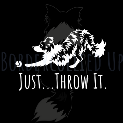 Just Throw It Border Collie Decal