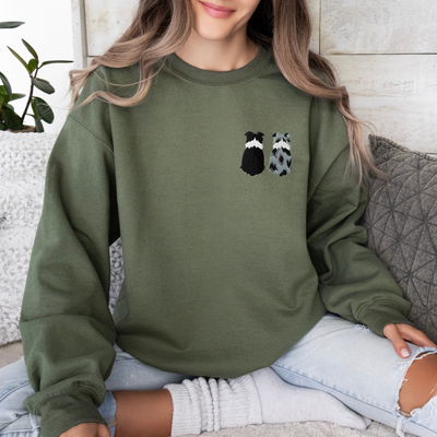 australian shepherd embroidered sweatshirt