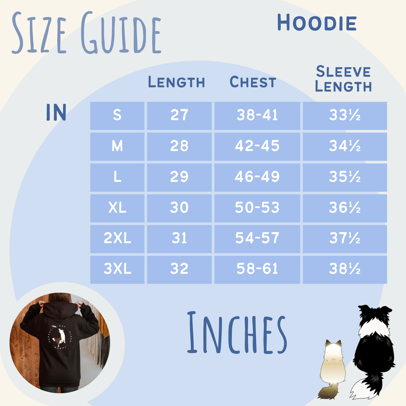 Disc Dog Border Collie Heartbeat Hoodie