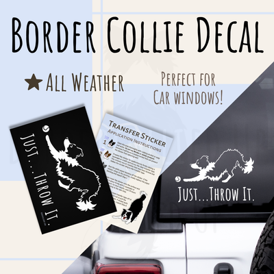 Just Throw It Border Collie Decal