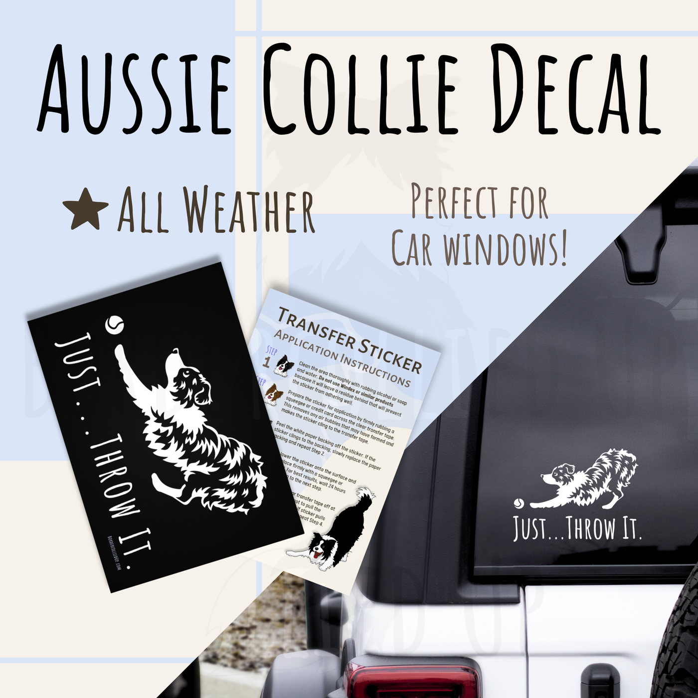 Just Throw It Aussie Decal