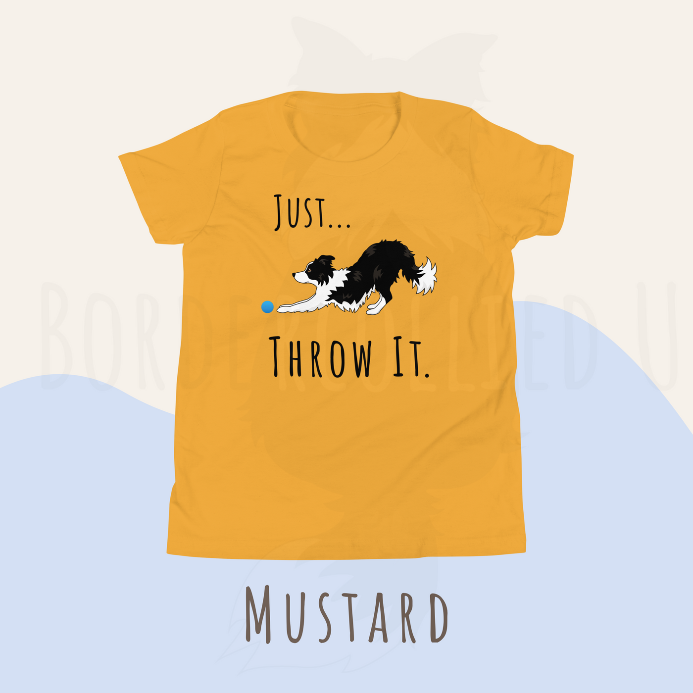 Just throw it border collie t-shirt