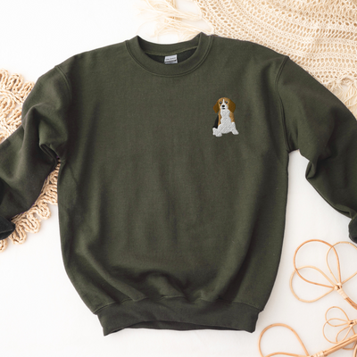 beagle puppy embroidered sweatshirt