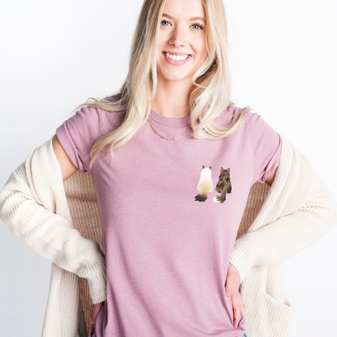 Ragdoll Siberian Cat Embroidered T-shirt