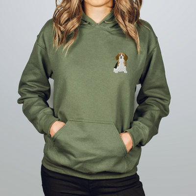Beagle embroidered hoodie