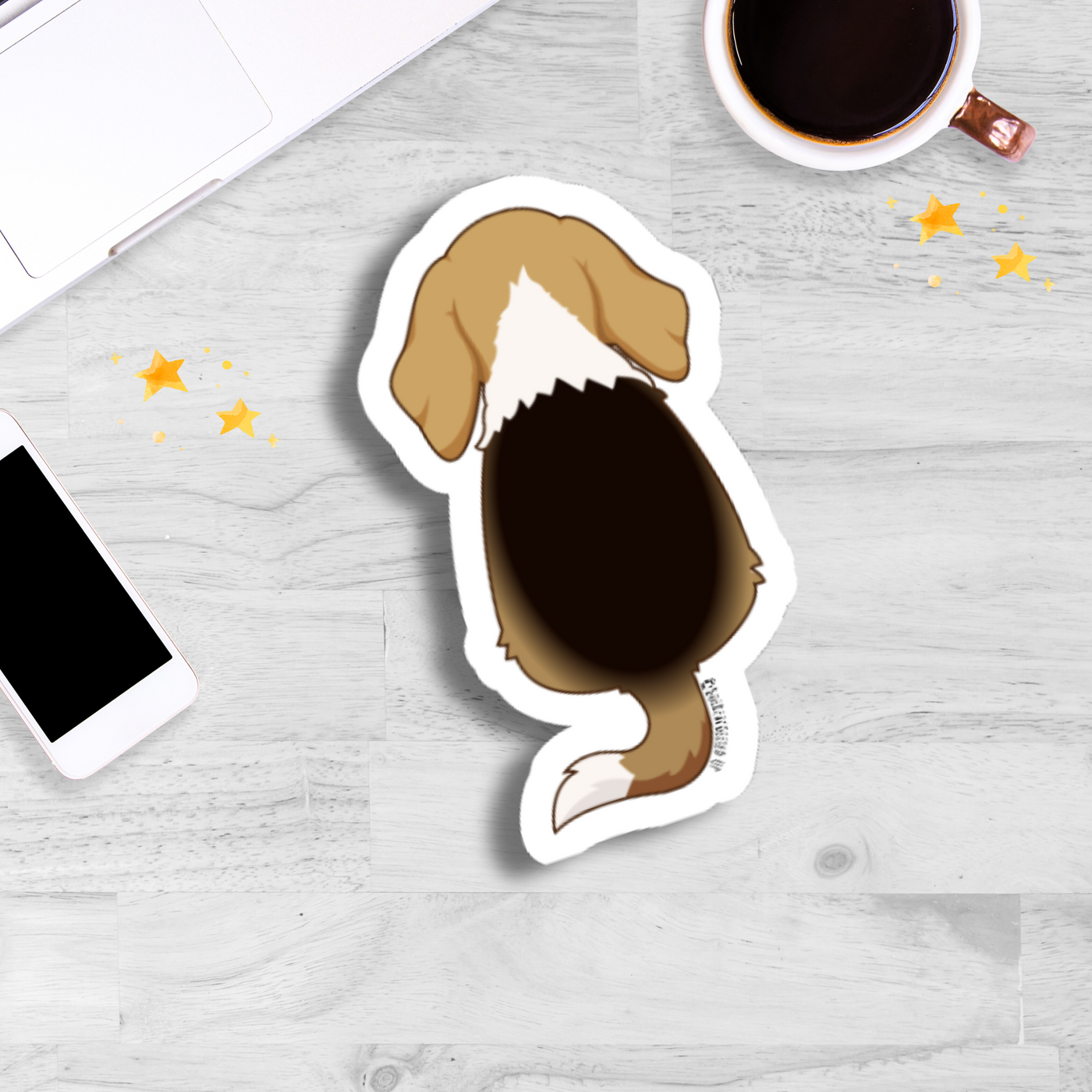 black tan beagle sticker