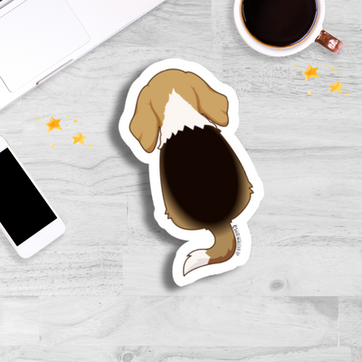 black tan beagle sticker
