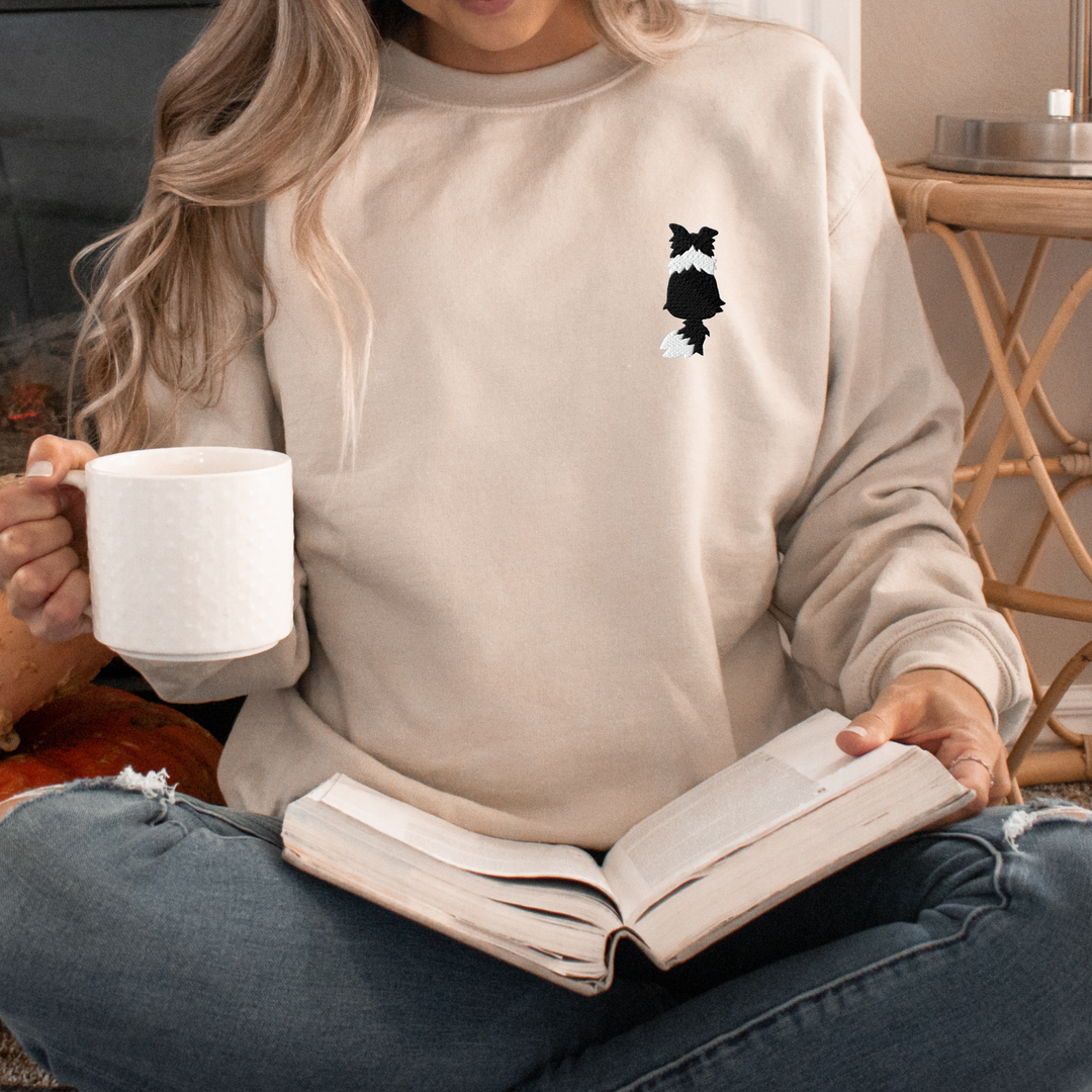 [COVERNAT]★BORDER COLLIE SWEATSHIRT Illustrated Border Collie Hoodie