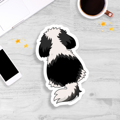 Shih Tzu Behind Sticker