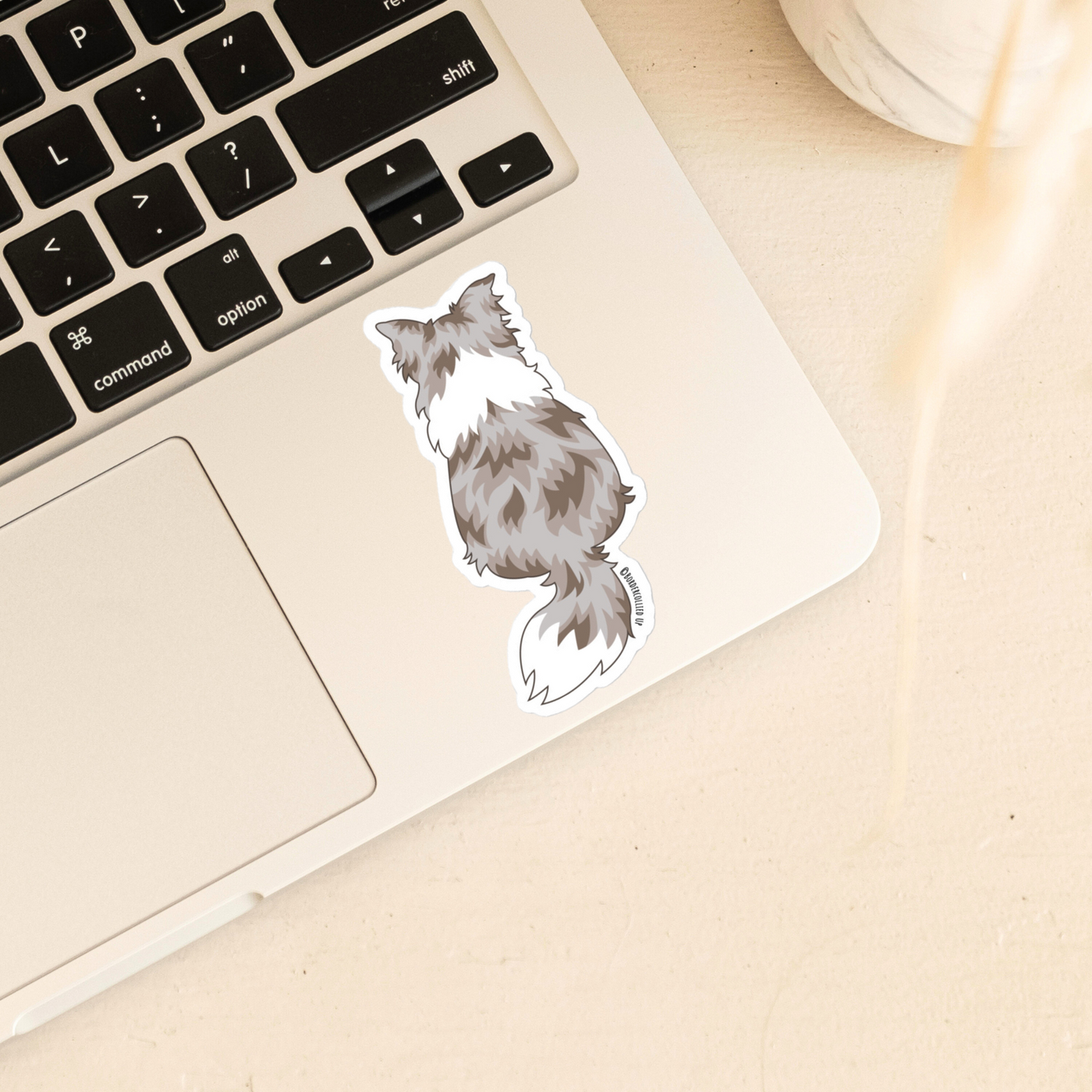 Border Collie Behind Sticker