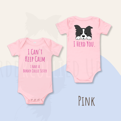 border collie baby bodysuit