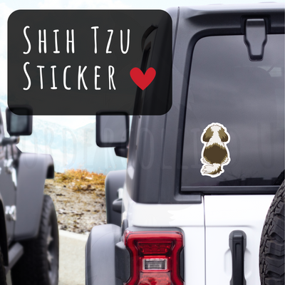 Shih Tzu Behind Sticker