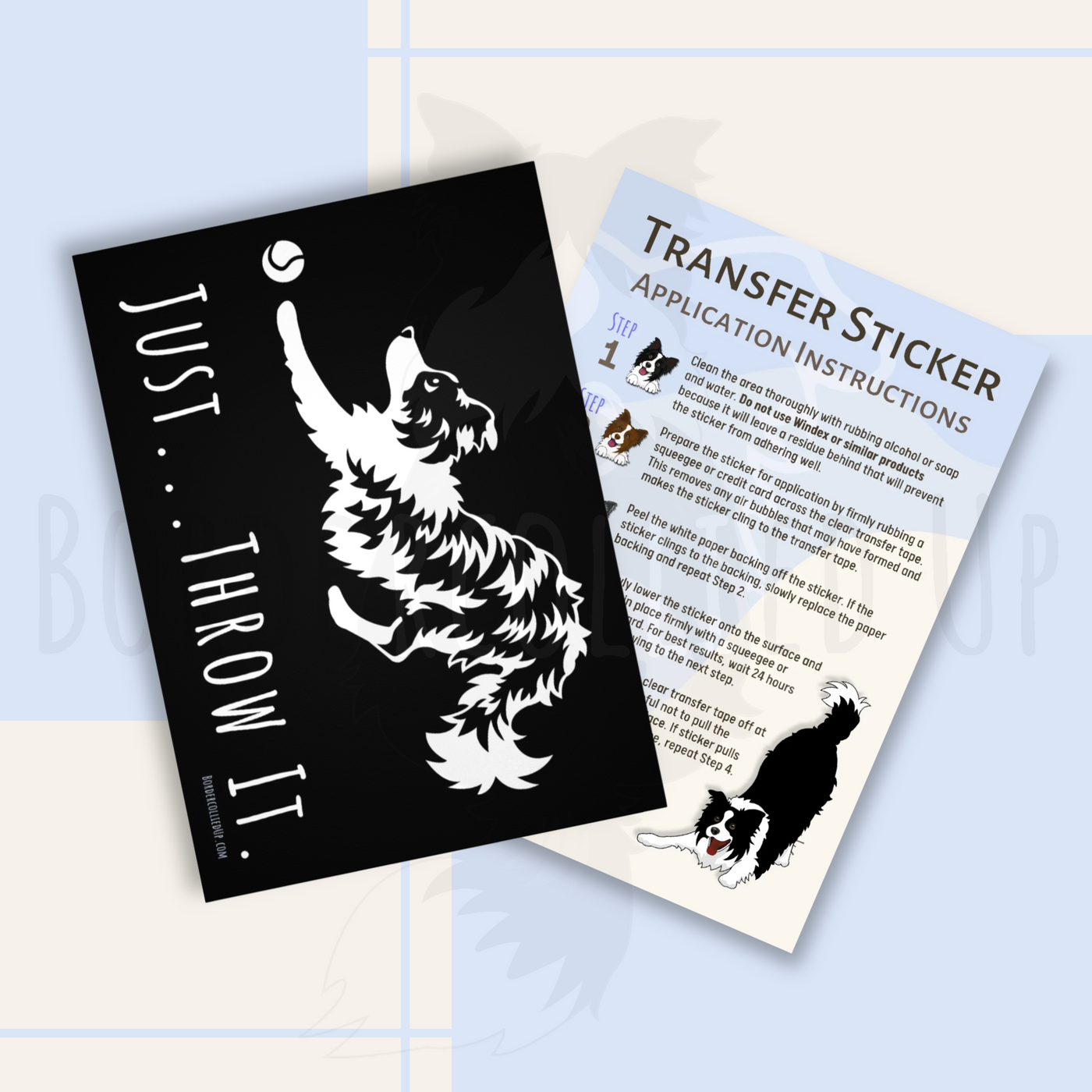 Just Throw It Border Collie Decal