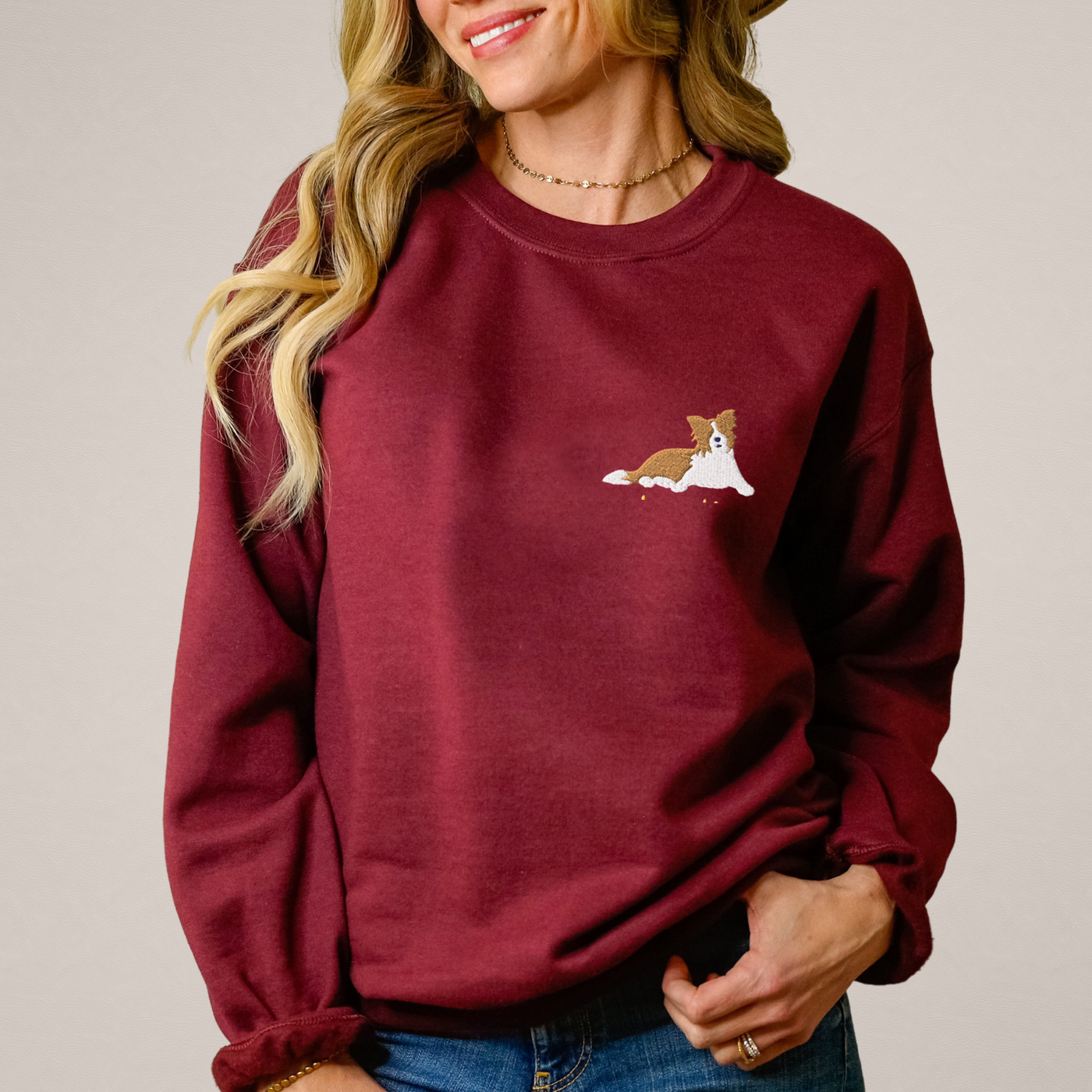 Laying Border Collie Sweatshirt