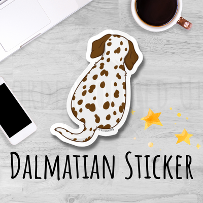 Dalmatian Behind Sticker
