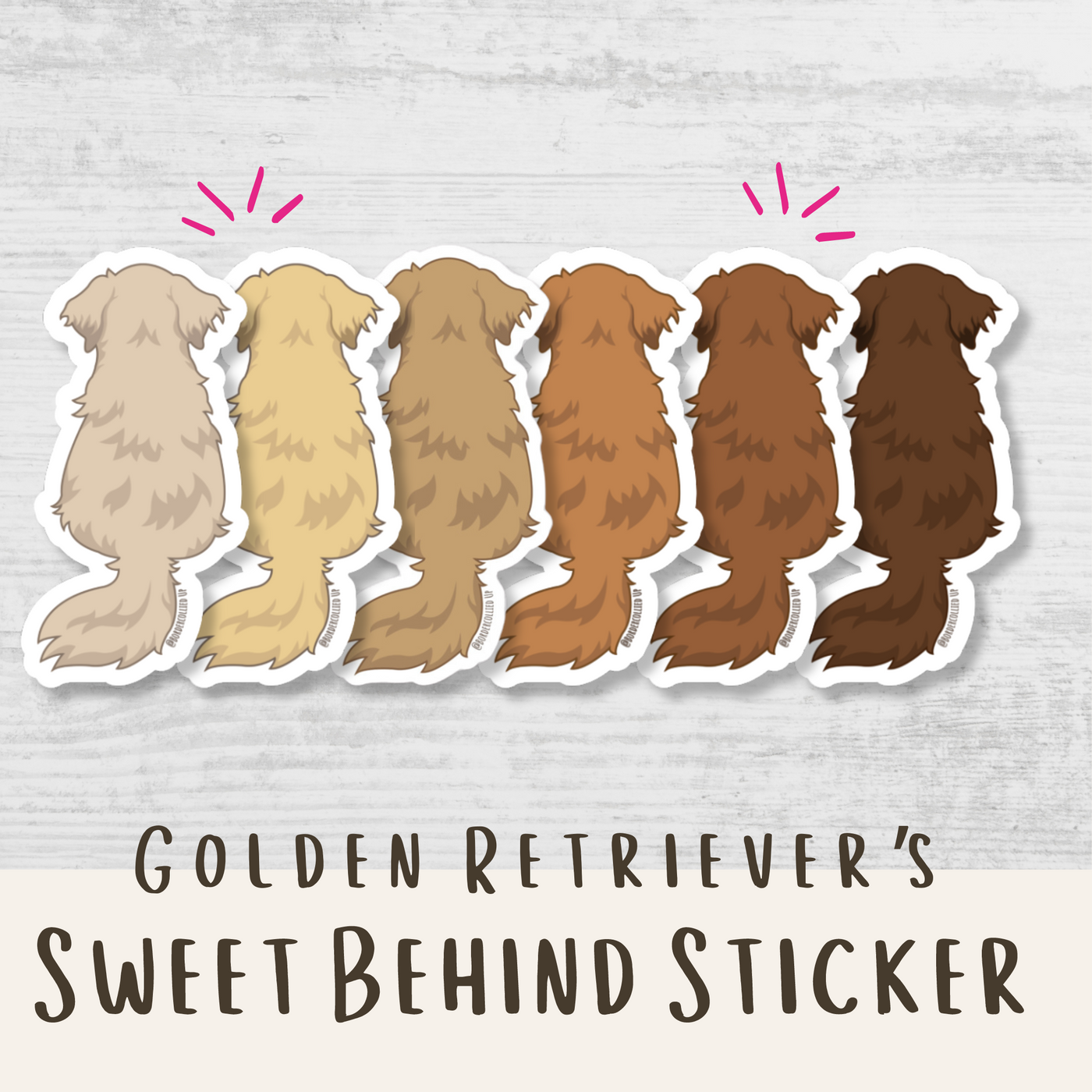 Sweet Golden Retriever Sticker