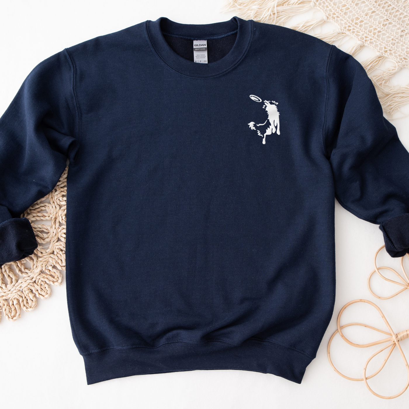 border collie embroidered sweatshirt | border collie gift 