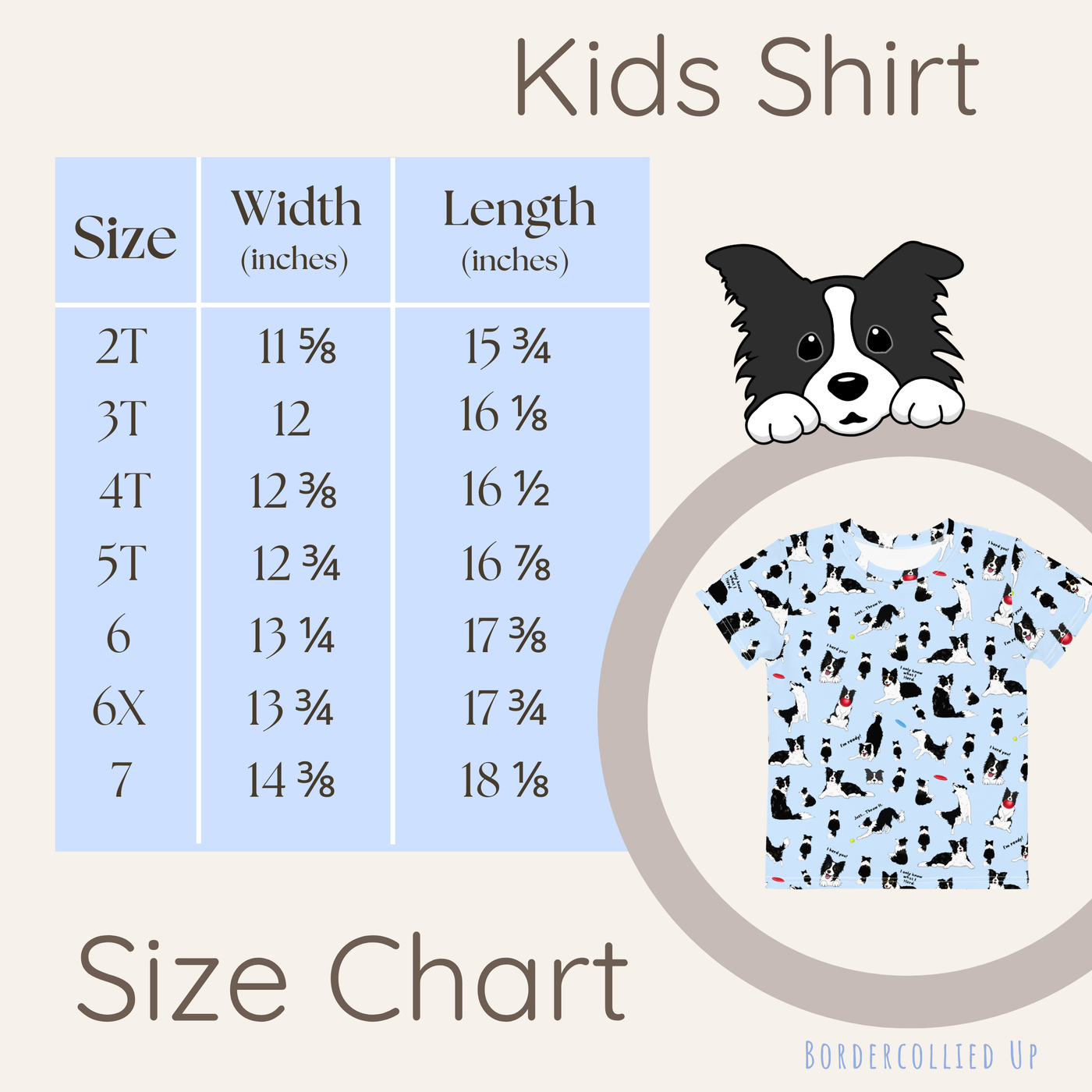 Crazy Border Collie Kids Shirt