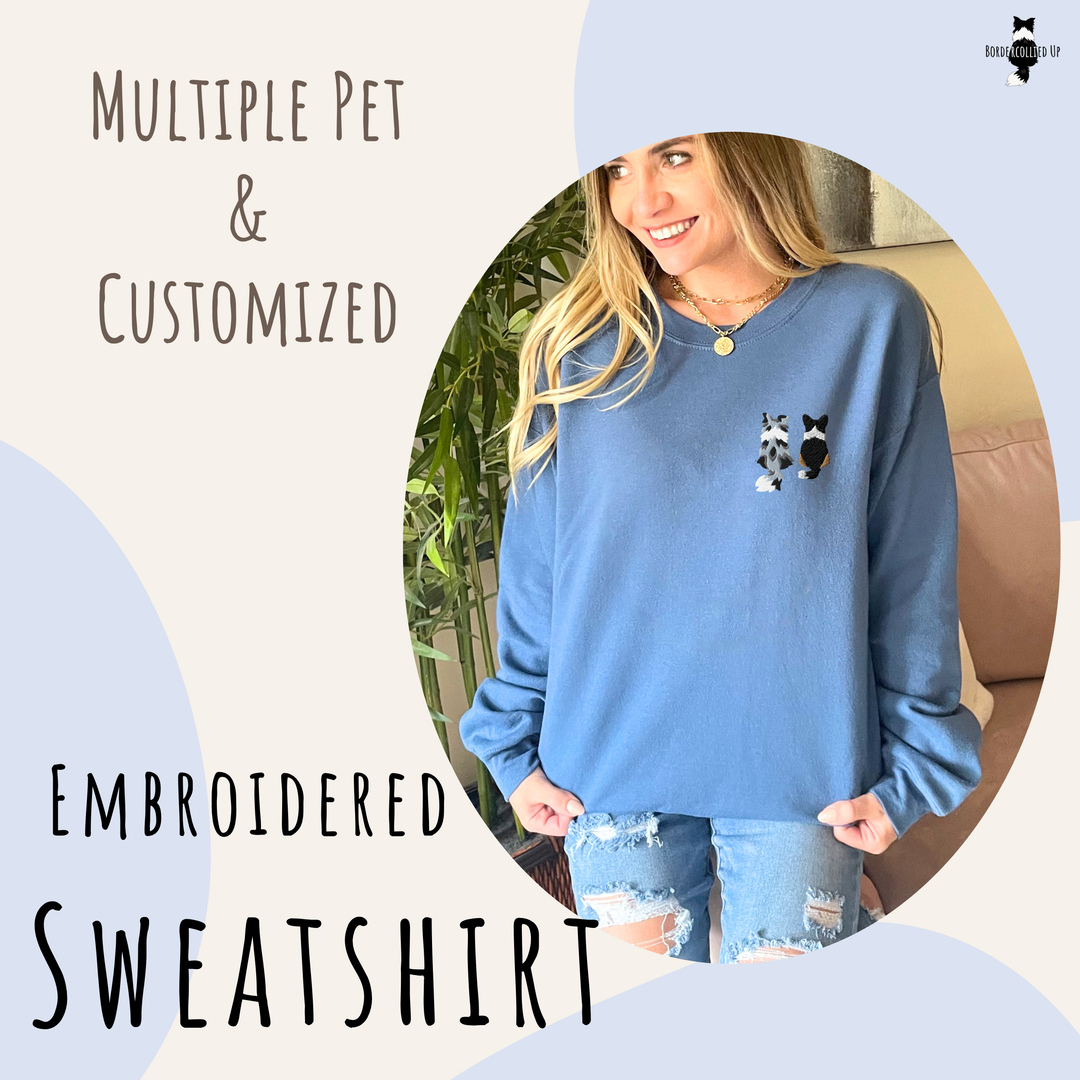 Custom Embroidery Sweatshirt – Bordercollied Up Custom Embroidery Sweatshirt – Bordercollied Up