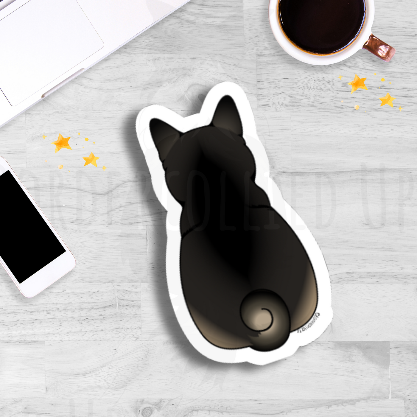 Shiba Inu Behind Sticker