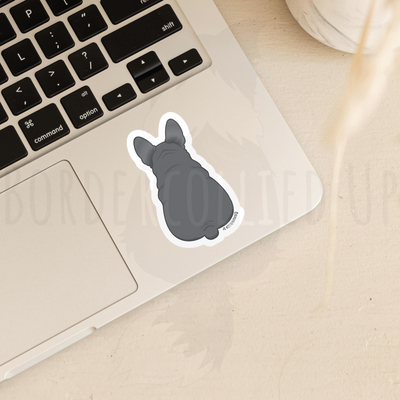 French Bulldog Behind Sticker