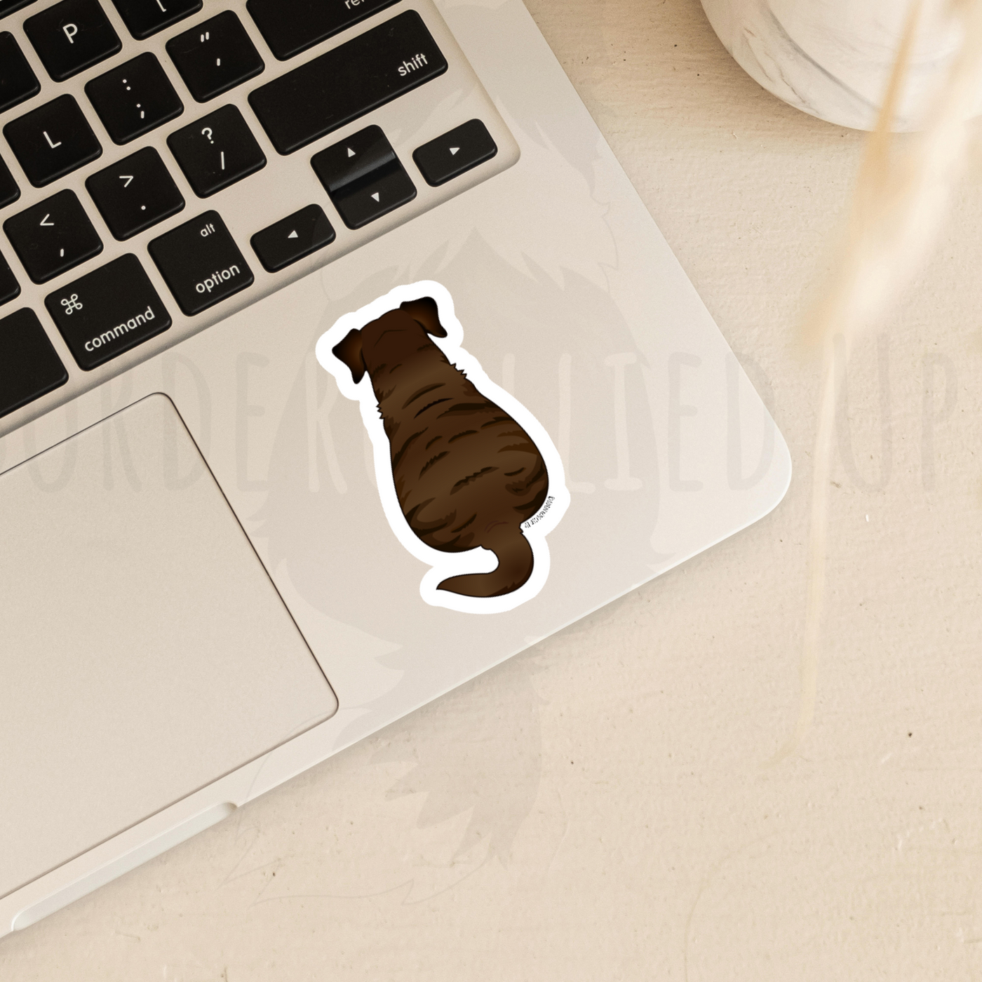 Boxer Behind Sticker