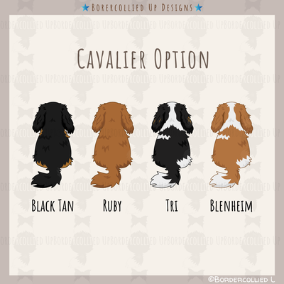 Cavalier Spaniel Behind Sticker