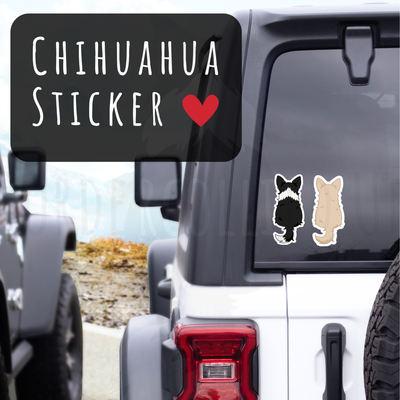 Chihuahua Behind Sticker