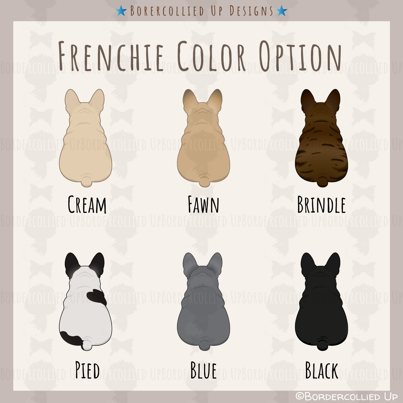 French Bulldog Behind Sticker