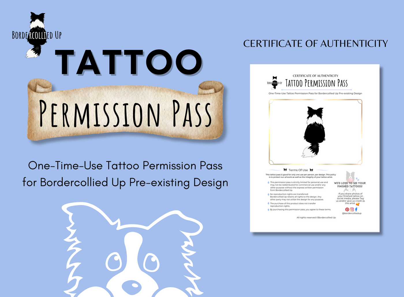 border collie tattoo permit