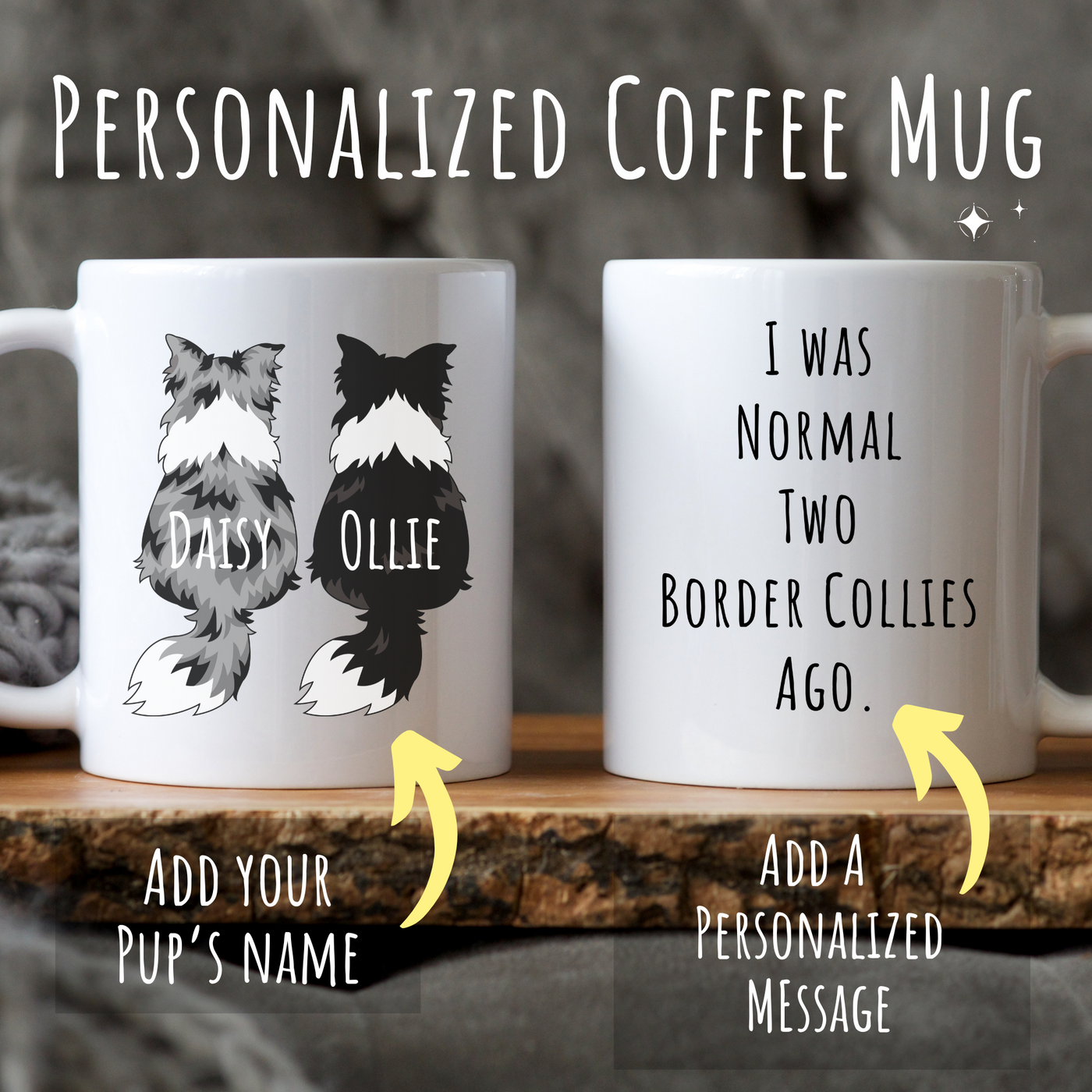 Personalized Border Collie Mug