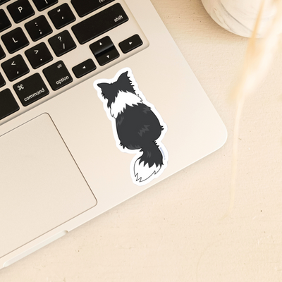 Border Collie Behind Sticker