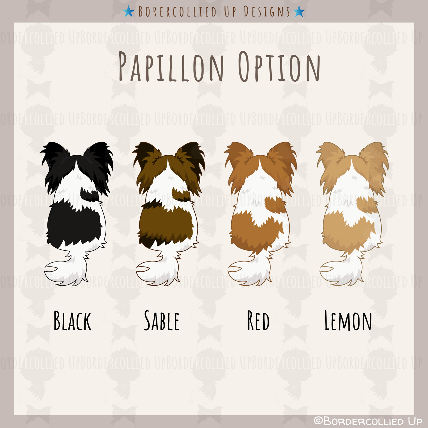 Papillon Behind Sticker