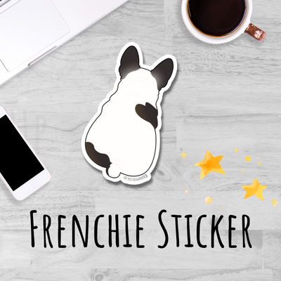 French Bulldog Behind Sticker