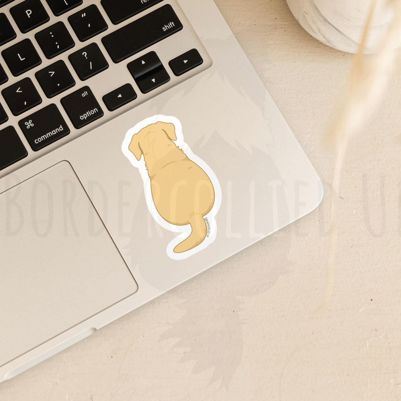 Labrador Behind Sticker