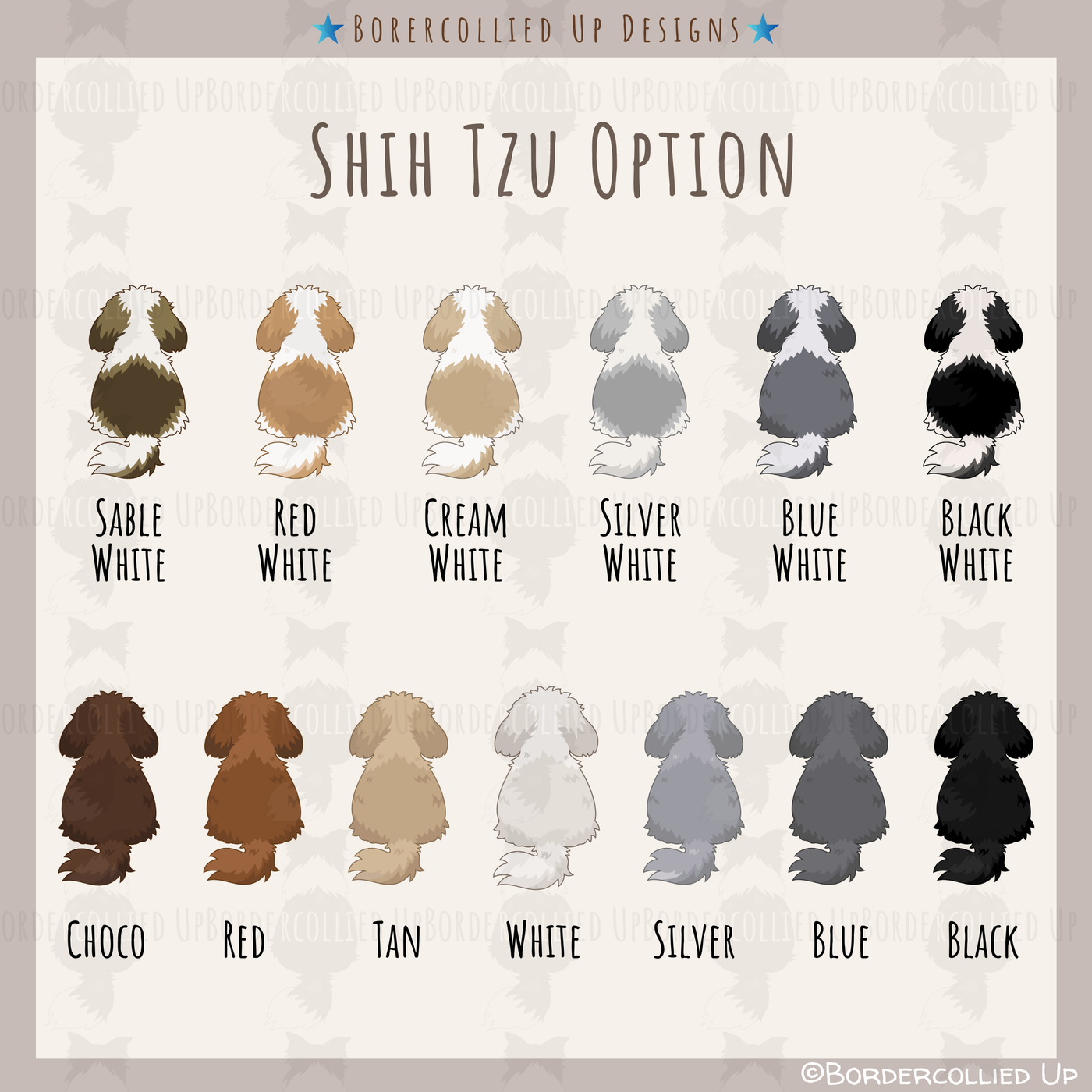 Shih Tzu Behind Sticker