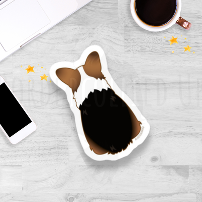 Welsh Corgi Behind Sticker