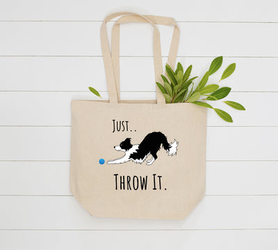 Just Throw It Border Collie Eco Tote