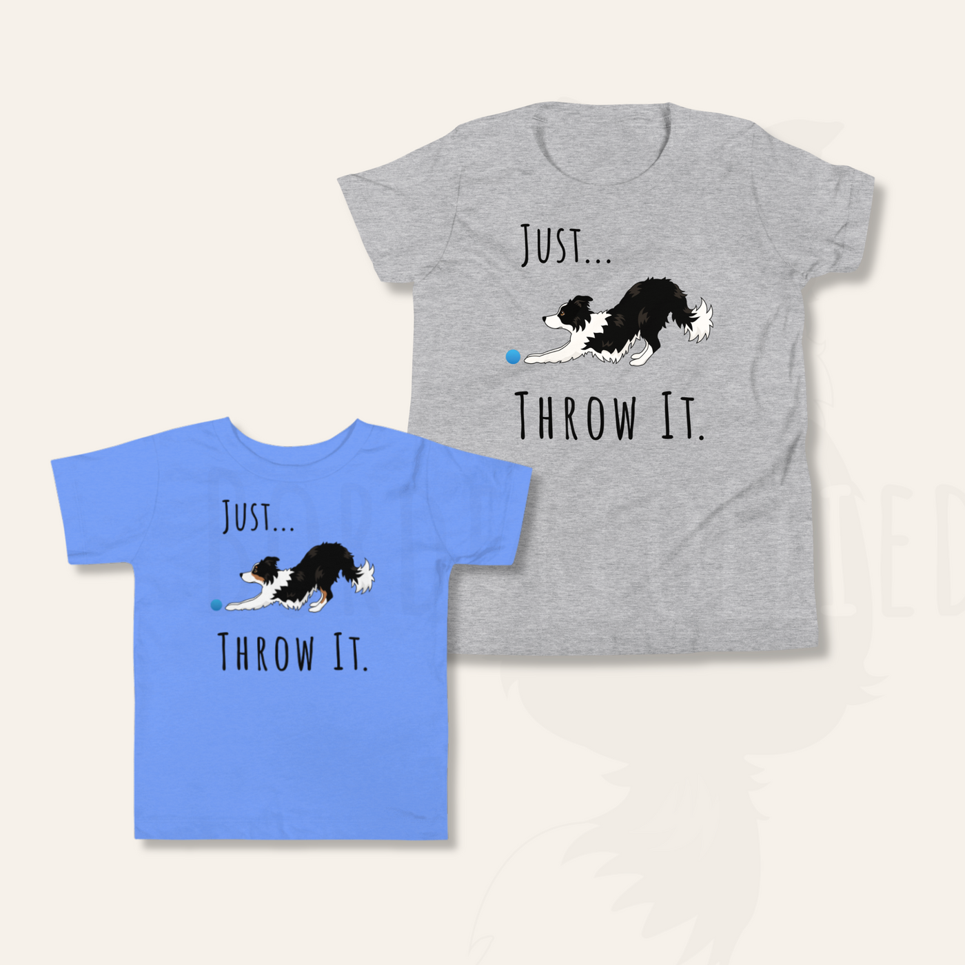 Just throw it border collie shirt for kids