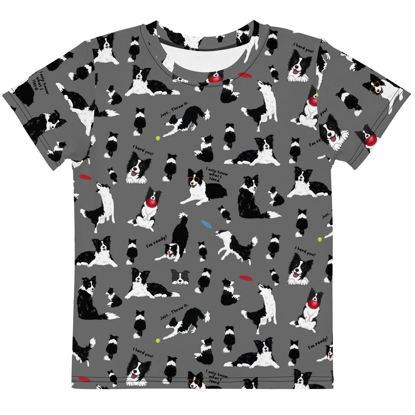 Crazy Border Collie Kids Shirt