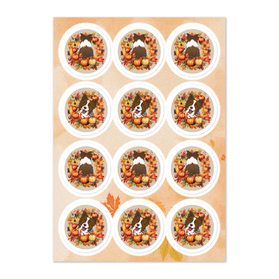 Autumn Border Collie Sticker Sheet