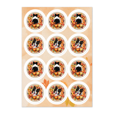 Autumn Border Collie Sticker Sheet