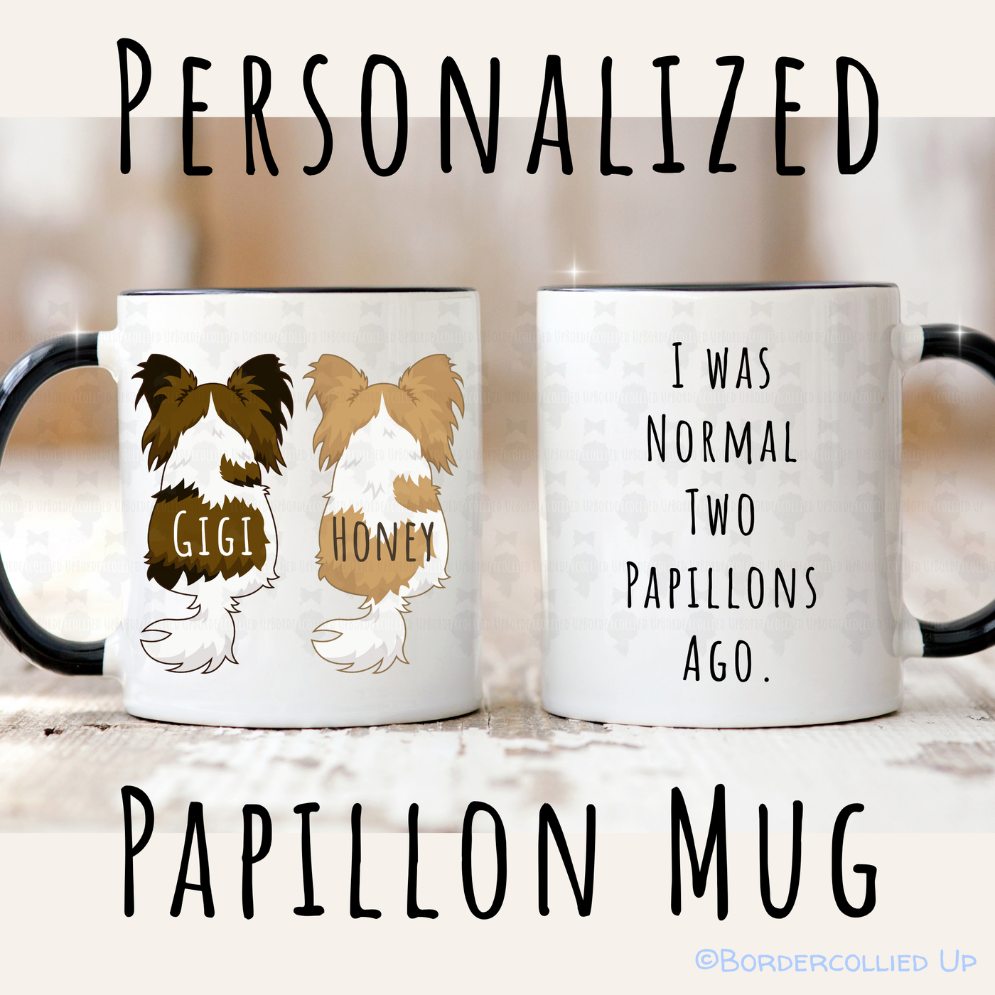 Pesonalized Papillon Mug