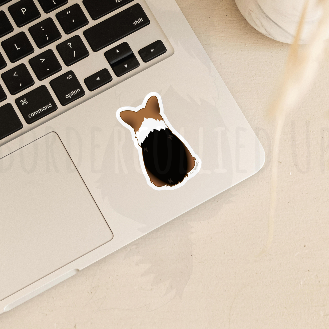 Welsh Corgi Behind Sticker