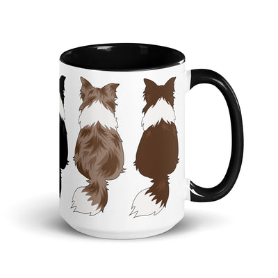 Five/Seven Border Collies Coffee Mug